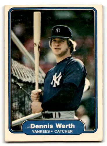 Dennis Werth 1982 Fleer #55 baseball card in original gloss, Yankees collectible