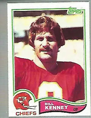 1982 Topps #119 Bill Kenney Rookie Kansas City Chiefs NFL Football Card POOR condition