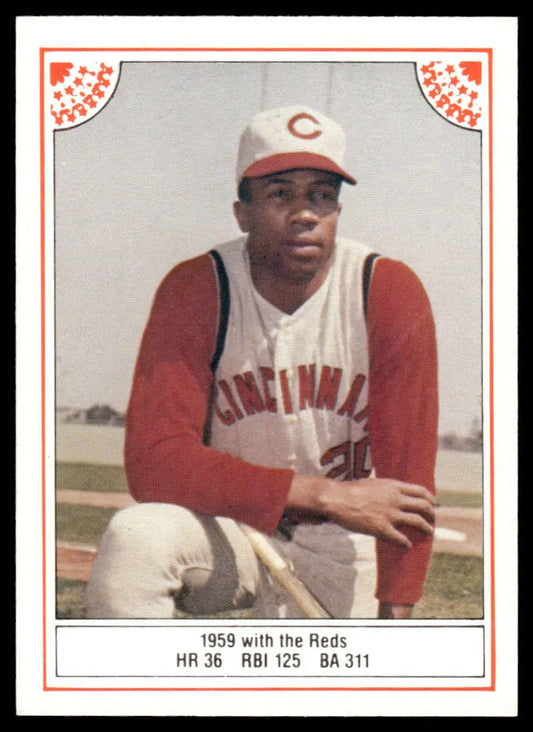 Vintage Cincinnati Reds Baseball Card of Frank Robinson from 1950 in uniform