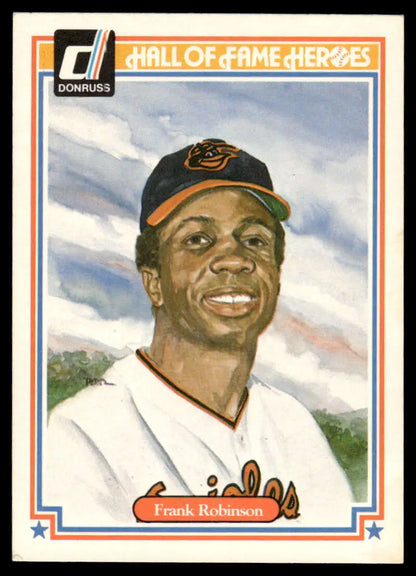 Frank Robinson Donruss Hall of Fame Heroes baseball card featuring the Baltimore Orioles