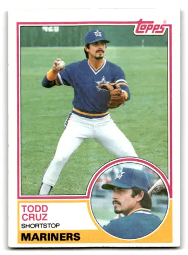 Todd Cruz baseball card from the 1983 Topps #132 mint Mariners collection