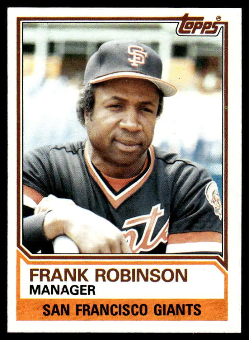 1983 Topps #576 Frank Robinson Baseball Card of San Francisco Giants Manager