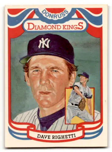 1984 Donruss Diamond Kings card of Yankees pitcher Dave Righetti with original gloss