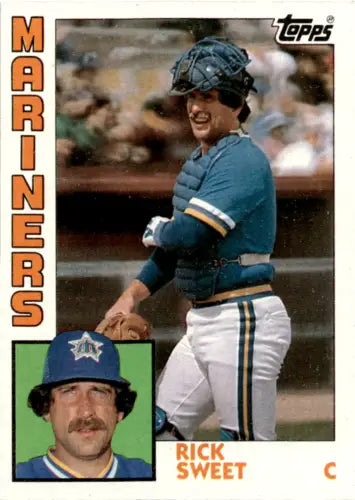 Rick Sweet baseball card from 1984 Topps #211, featuring original gloss and Mariners design