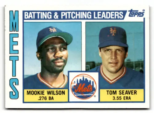 Vintage 1984 Topps #246 Mookie Wilson Tom Seaver card with original gloss features