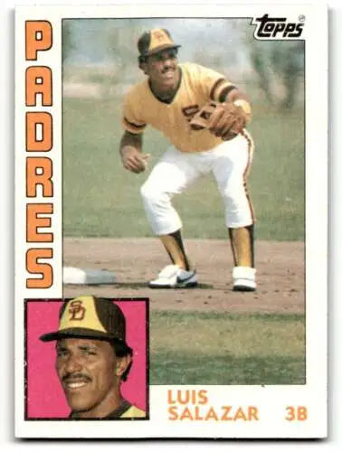 Luis Salazar San Diego Padres baseball card 1984 Topps #68 original gloss NM condition