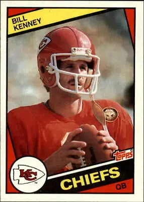 1984 Topps #92 Bill Kenney Kansas City Chiefs NFL Football Card in VG condition