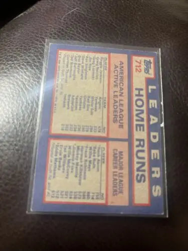 1984 Topps Career Leaders #712 showcasing Reggie Jackson, Graig Nettles, Greg Luzinski