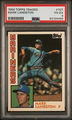 Graded 1984 Topps Traded Mark Langston #70T Baseball PSA 4 card for collectors