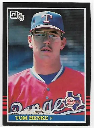 1985 Donruss #403 Tom Henke baseball card with original gloss from Simply Sandoval