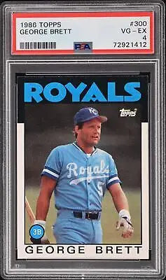 Graded 1986 Topps George Brett #300 Baseball Card PSA 4 for collectors and fans