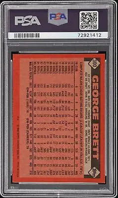 Graded 1986 Topps George Brett #300 Baseball Card PSA 4 for collectors and fans