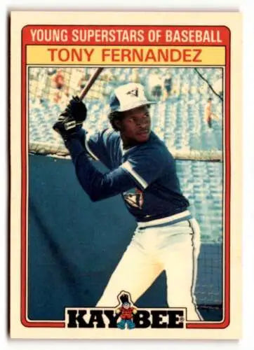 Tony Fernandez 1986 Topps Kay-Bee Young Superstars baseball card with original gloss