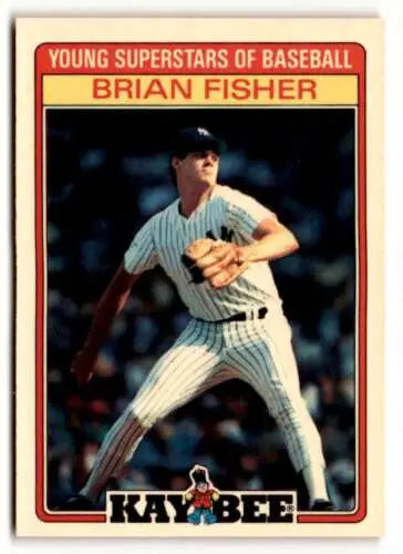 Brian Fisher baseball card from 1986 Topps Kay-Bee Young Superstars, original gloss