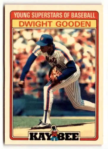 Dwight Gooden 1986 Topps Kay-Bee Young Superstars baseball card with original gloss