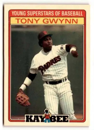 Tony Gwynn 1986 Topps Kay-Bee Young Superstars baseball card with original gloss