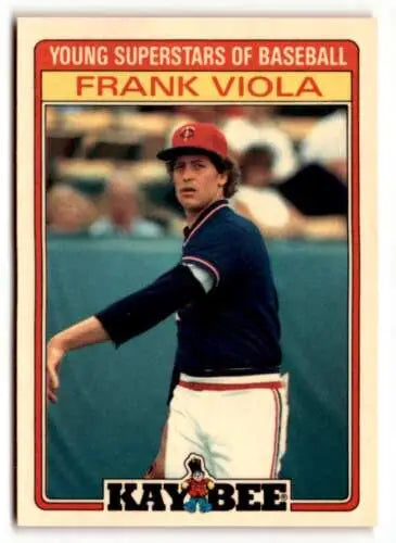 Frank Viola baseball card from 1986 Topps Kay-Bee Young Superstars in original gloss