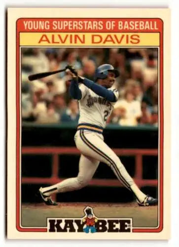 Alvin Davis baseball card from 1986 Topps Kay-Bee Young Superstars with original gloss