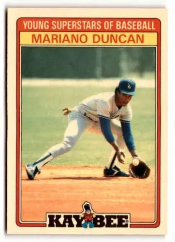 1986 Topps Kay-Bee Young Superstars of Baseball #8 Mariano Duncan original gloss card