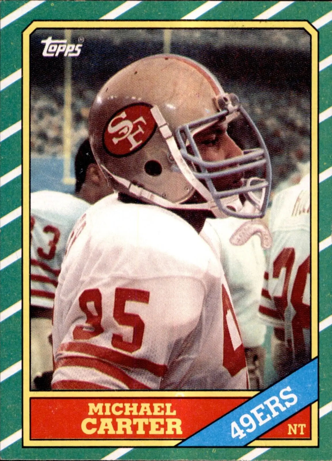 1986 Topps Michael Carter San Francisco 49ers #165 football card in EX condition