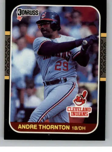 1987 Donruss #279 Andre Thornton baseball card in original gloss condition, Indians