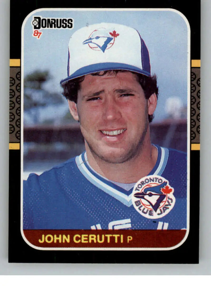 1987 Donruss #442 John Cerutti Rookie Toronto Blue Jays Baseball Card Image