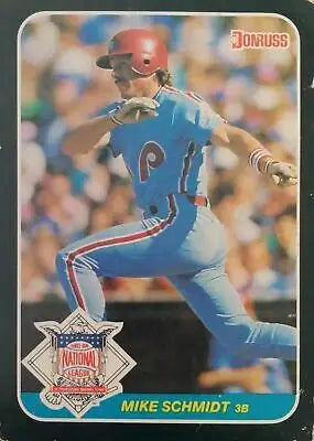 Mike Schmidt baseball card from 1987 Donruss All-Stars #17 featuring the legendary player