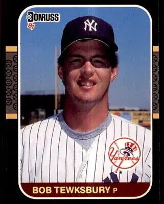 Bob Tewksbury baseball card 1987 Donruss Bob Tewksbury New York Yankees #422