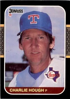 1987 Donruss Charlie Hough Texas Rangers #470 baseball card displayed text-align center