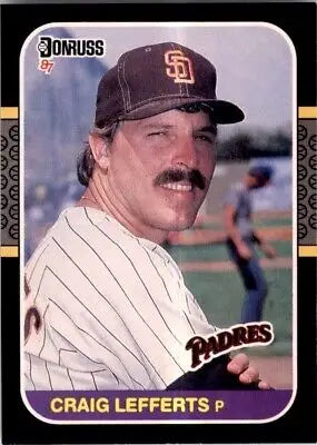 Craig Lefferts baseball card from 1987 Donruss San Diego Padres #387, text-align center