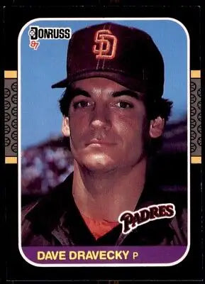 Dave Dravecky baseball card from 1987 Donruss San Diego Padres #187, text-align center