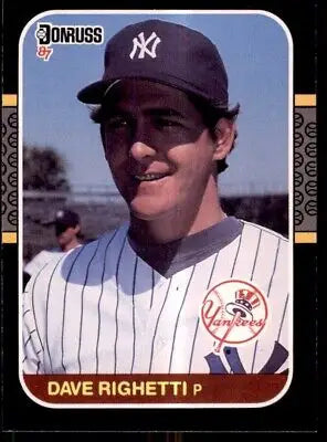 Dave Righetti baseball card from 1987 Donruss New York Yankees #128