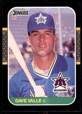 Dave Valle Seattle Mariners baseball card from 1987 Donruss #610, text-align center display