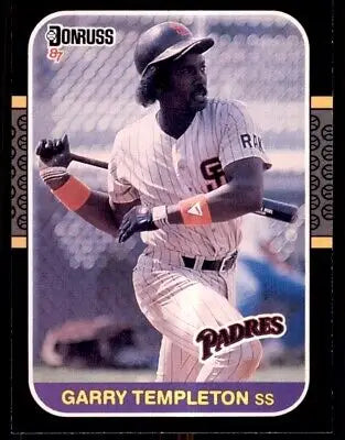 Garry Templeton 1987 Donruss baseball card San Diego Padres #141 text-align center