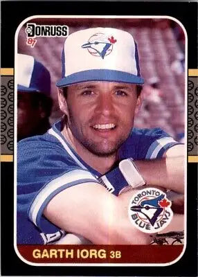 Garth Iorg baseball card from 1987 Donruss for Toronto Blue Jays, text-align center