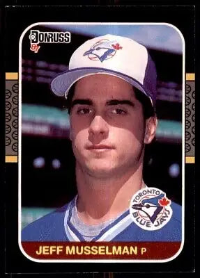 Jeff Musselman baseball card from 1987 Donruss Rookie series with text-align center design