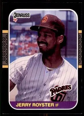 Jerry Royster baseball card from 1987 Donruss showcasing San Diego Padres #534