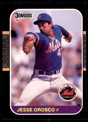 Jesse Orosco baseball card from 1987 Donruss for New York Mets #439