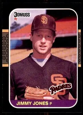 Jimmy Jones 1987 Donruss Rookie Card San Diego Padres #557 text-align center display