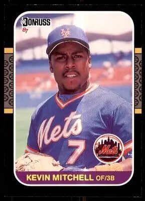 Kevin Mitchell baseball card from 1987 Donruss featuring New York Mets #599