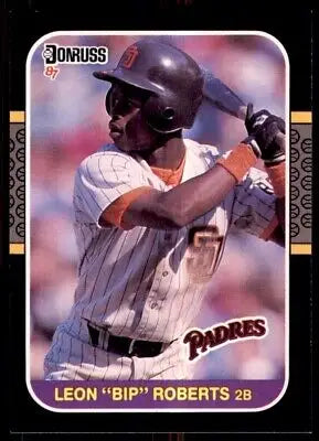 Leon Roberts baseball card from 1987 Donruss featuring San Diego Padres #114 design