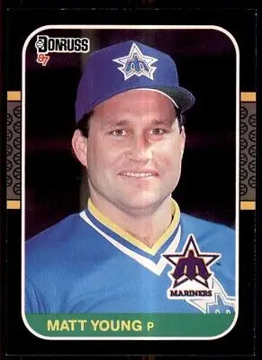 Matt Young Seattle Mariners baseball card from 1987 Donruss collection