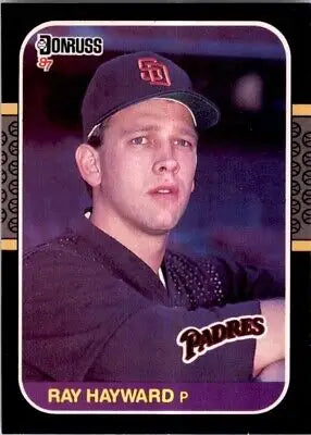 Ray Hayward 1987 Donruss Rookie San Diego Padres baseball card, text-align center display