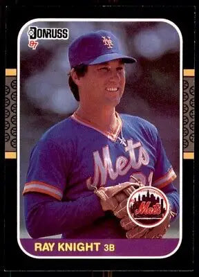 Ray Knight baseball card from 1987 Donruss featuring New York Mets #586, text-align center