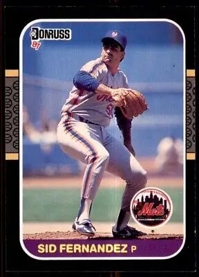 1987 Donruss Sid Fernandez New York Mets #323 baseball card displayed text-align center