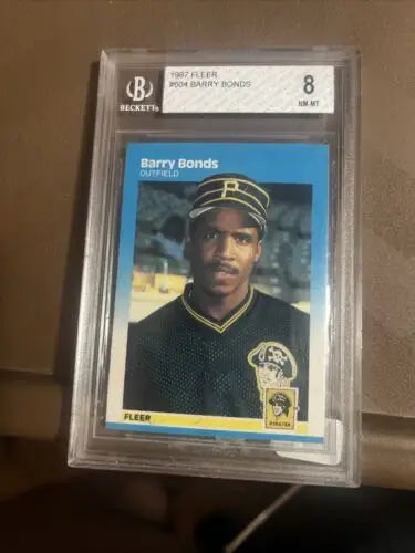 Graded Barry Bonds trading card from the 1987 Fleer Update series