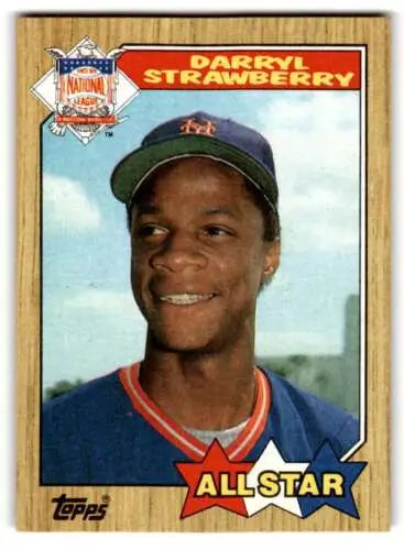 Darryl Strawberry baseball card featuring original gloss from New York Mets baseball series