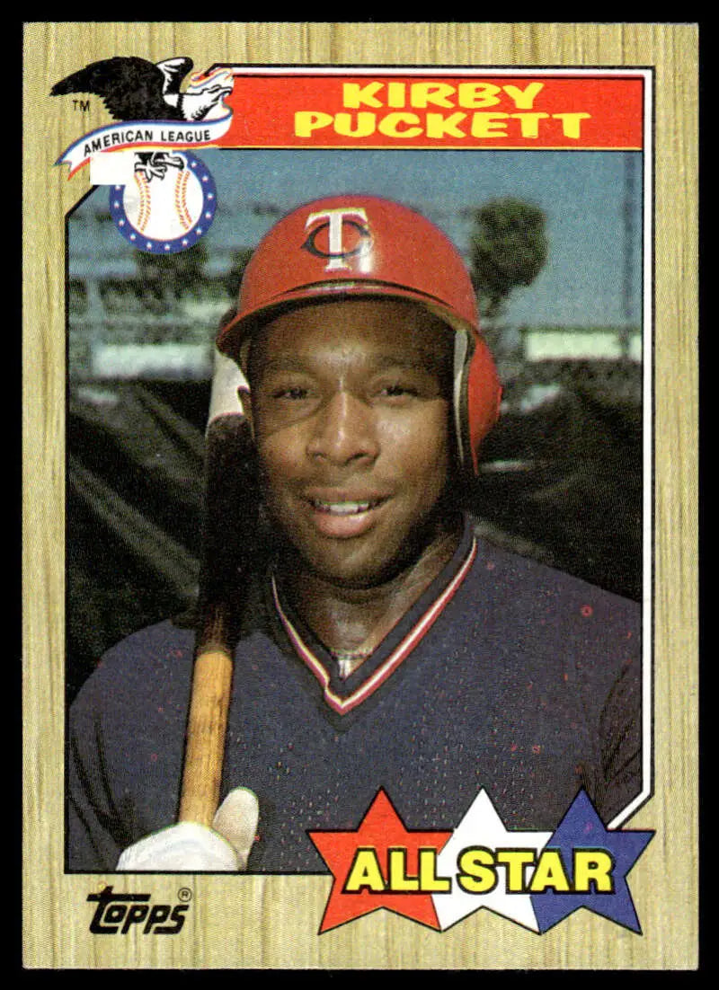 1987 Topps Kirby Puckett Minnesota Twins All-Star baseball card in EX/NM condition