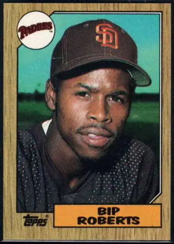 Bip Roberts 1987 Topps #637 NM-MT RC Rookie Padres card with original gloss