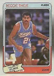 1988-89 Fleer Reggie Theus Atlanta Hawks basketball card displaying jersey number 24